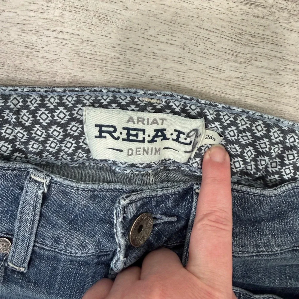 Ariat REAL Denim Womens 26S Dark Wash Mid Rise Bootcut Jeans 10014015 - Picture 3 of 10